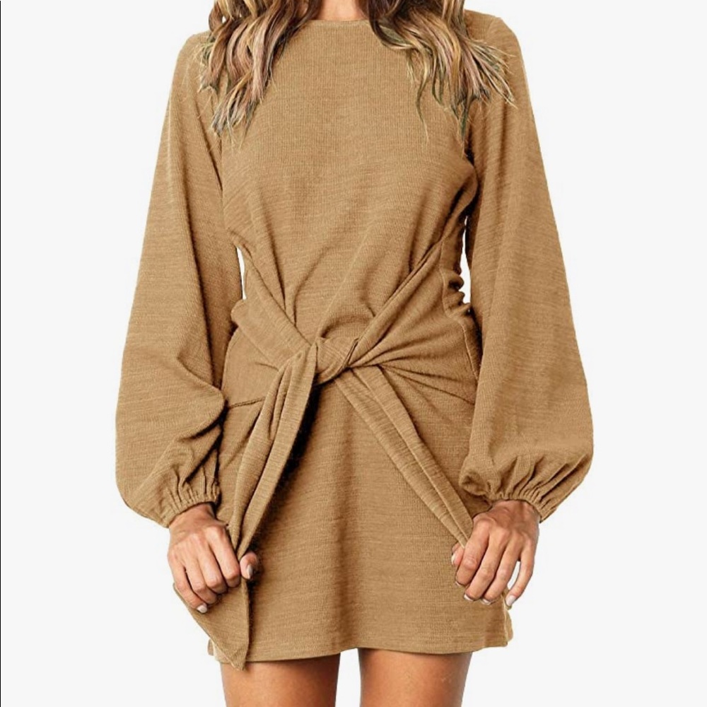 NWT R. Vivimos Sweater Dress BEIGE/khaki